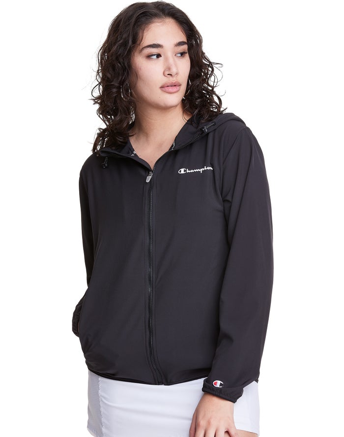 Champion Jas Dames - Zwart - Woven Full-Zip ( 536482-HOG )